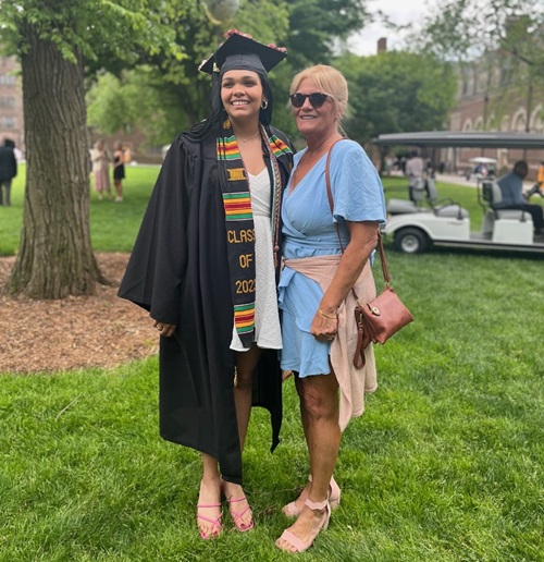 Jodi Hammell-Fifield with her daughter Sophie at her graduation in May 2023.