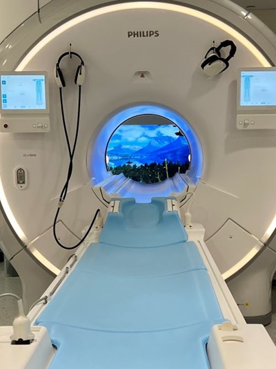 Close up view of Philips Ambient Experience MRI machine at Northern Dutchess Hospital.
