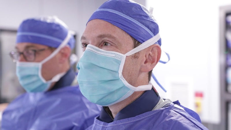 Jon Lebovitz, MD, Neurosurgeon and Chief of Neurointerventional Surgery at Vassar Brothers Medical Center, in the Biplane Angiography Suite where they treat stroke patients.